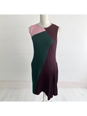 eSHAKTI Multicolor Colorblock A Line Dress Size 2
